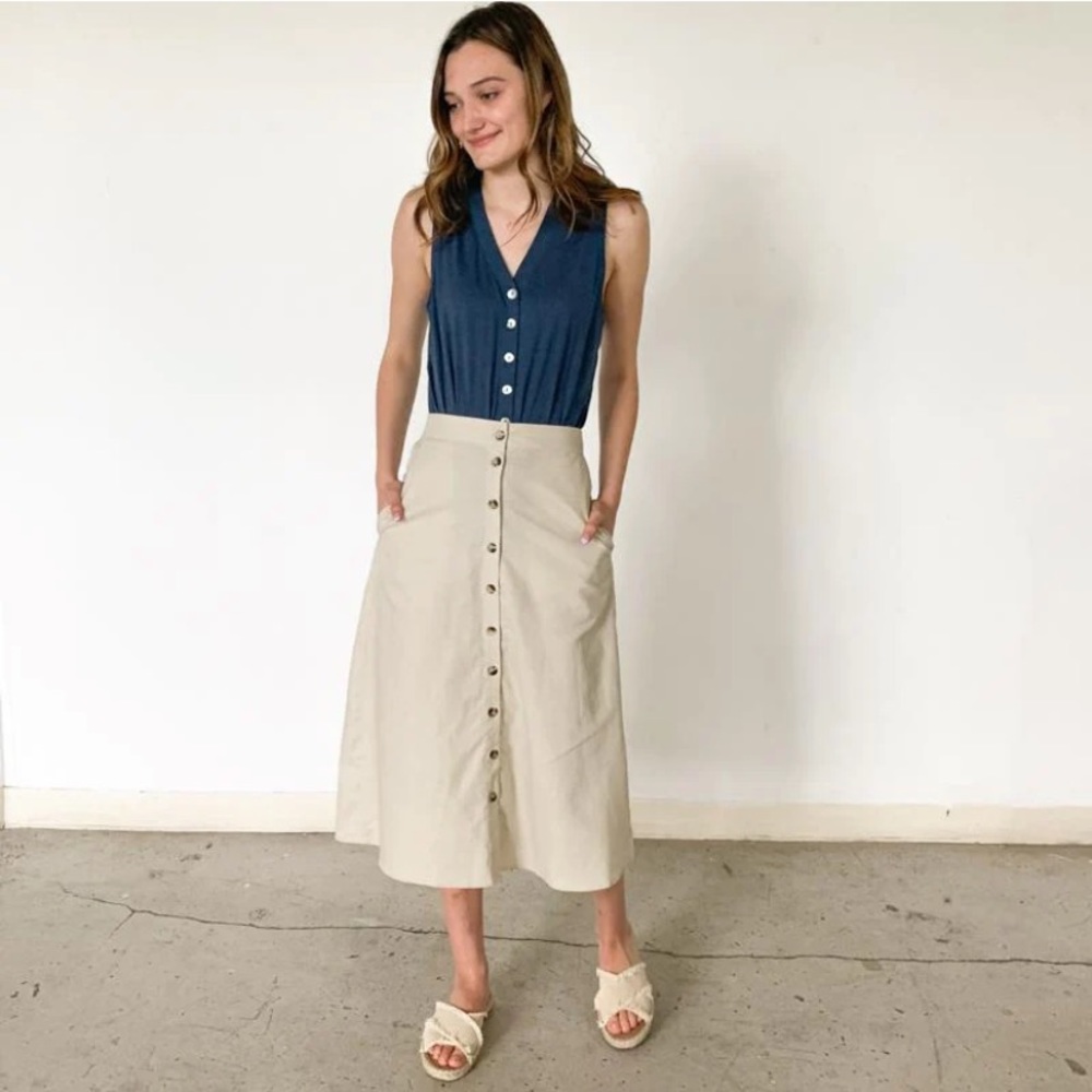 Lev Apparel Isthmus Midi Skirt